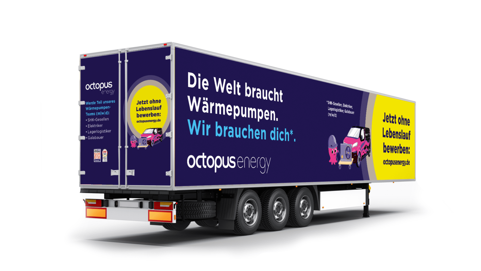 Der Octopus Energy Truck angelt in München neue Mitarbeiter:innen.